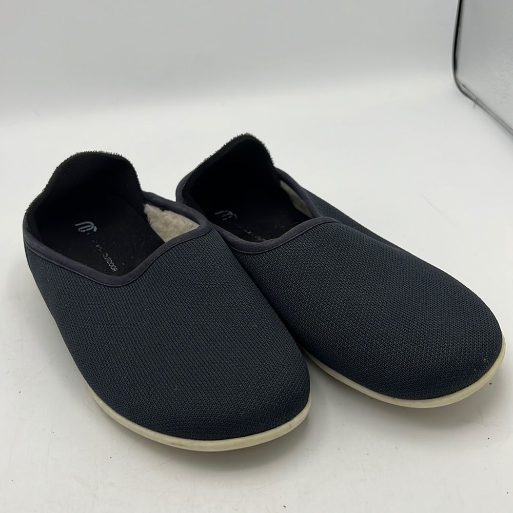 Mahabis Canvas Navy Size 7.5 wool-lined casual outdoor slippers shoes comfy